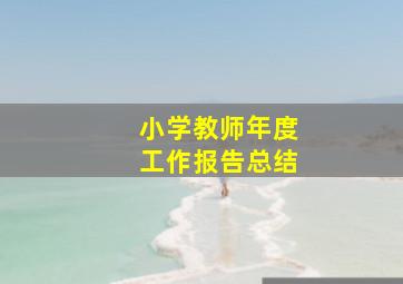 小学教师年度工作报告总结