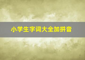 小学生字词大全加拼音