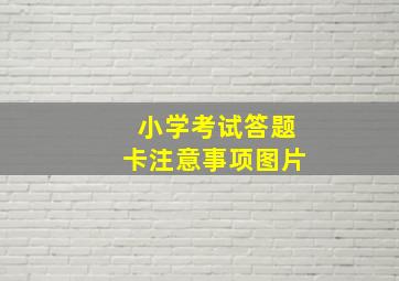 小学考试答题卡注意事项图片