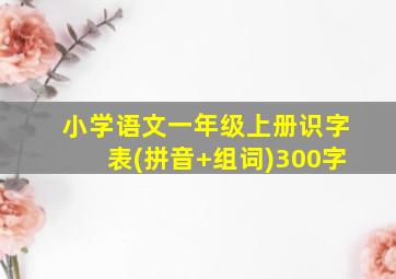 小学语文一年级上册识字表(拼音+组词)300字