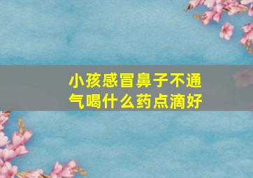 小孩感冒鼻子不通气喝什么药点滴好