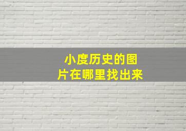 小度历史的图片在哪里找出来