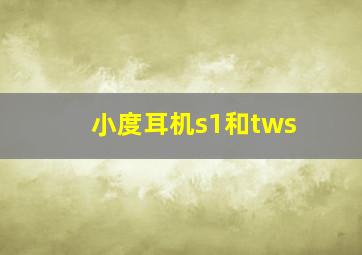 小度耳机s1和tws