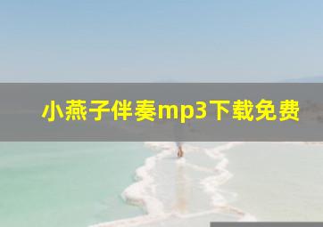 小燕子伴奏mp3下载免费