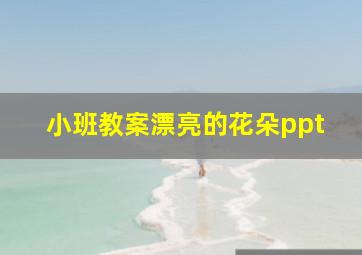 小班教案漂亮的花朵ppt