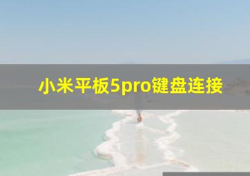 小米平板5pro键盘连接