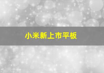 小米新上市平板