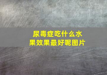 尿毒症吃什么水果效果最好呢图片