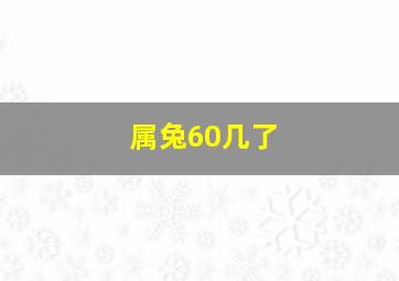 属兔60几了