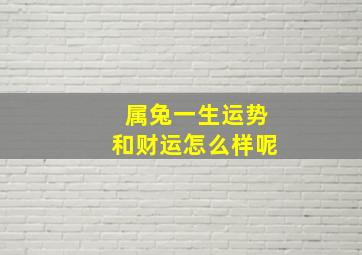 属兔一生运势和财运怎么样呢