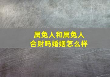 属兔人和属兔人合财吗婚姻怎么样