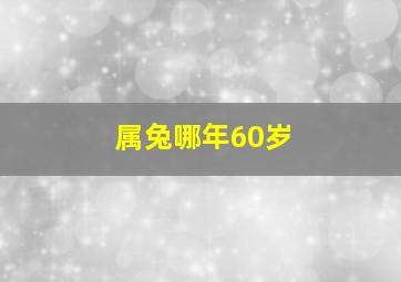 属兔哪年60岁