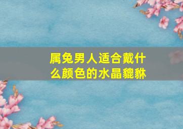 属兔男人适合戴什么颜色的水晶貔貅