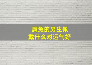 属兔的男生佩戴什么对运气好