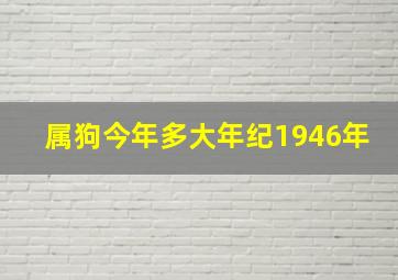 属狗今年多大年纪1946年