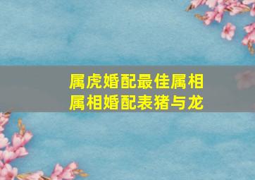 属虎婚配最佳属相属相婚配表猪与龙