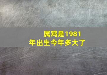 属鸡是1981年出生今年多大了