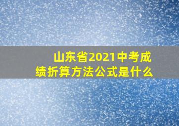 山东省2021中考成绩折算方法公式是什么