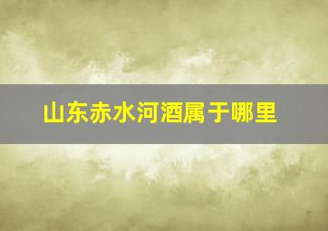 山东赤水河酒属于哪里