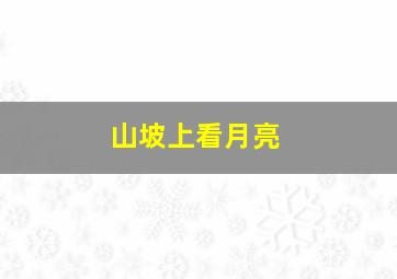 山坡上看月亮