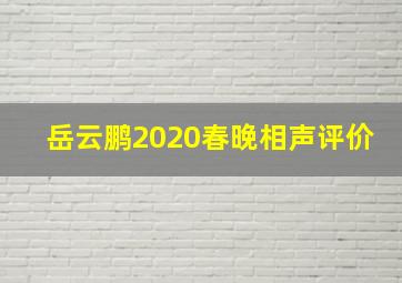 岳云鹏2020春晚相声评价