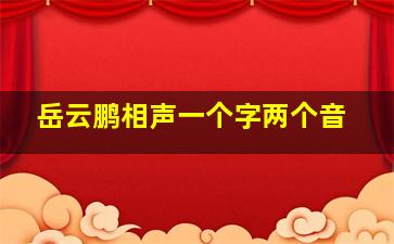 岳云鹏相声一个字两个音