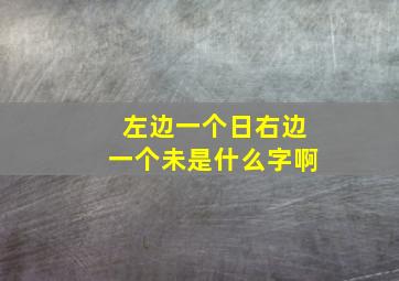 左边一个日右边一个未是什么字啊