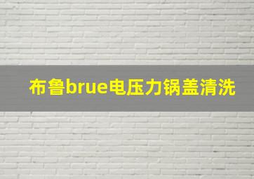 布鲁brue电压力锅盖清洗