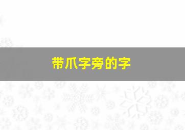 带爪字旁的字