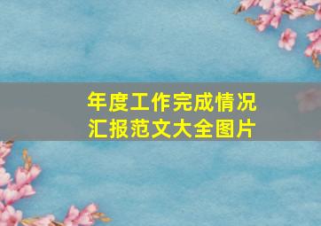 年度工作完成情况汇报范文大全图片