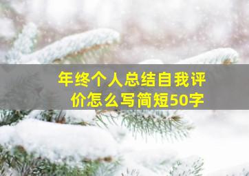 年终个人总结自我评价怎么写简短50字