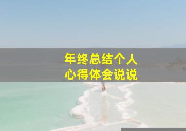 年终总结个人心得体会说说