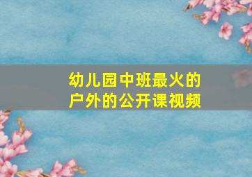 幼儿园中班最火的户外的公开课视频