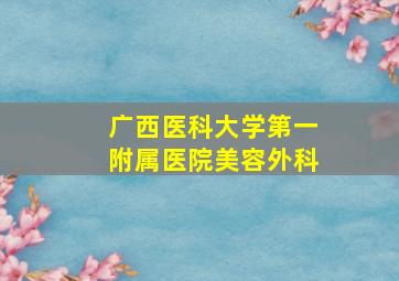 广西医科大学第一附属医院美容外科