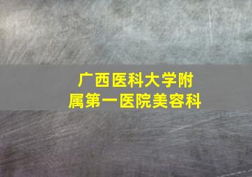 广西医科大学附属第一医院美容科