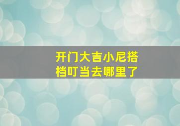 开门大吉小尼搭档叮当去哪里了