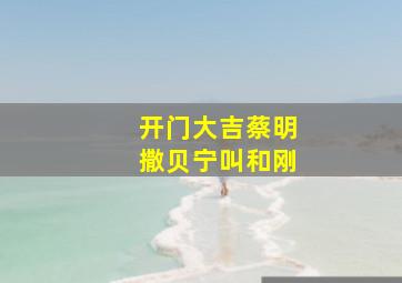 开门大吉蔡明撒贝宁叫和刚