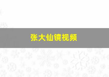 张大仙镜视频