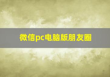 微信pc电脑版朋友圈