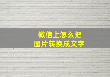 微信上怎么把图片转换成文字