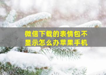 微信下载的表情包不显示怎么办苹果手机