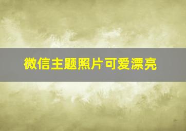 微信主题照片可爱漂亮