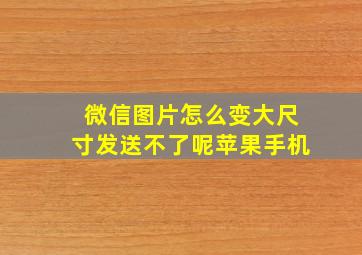 微信图片怎么变大尺寸发送不了呢苹果手机