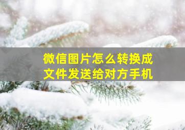 微信图片怎么转换成文件发送给对方手机