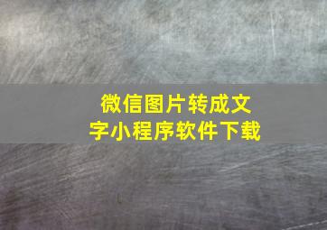 微信图片转成文字小程序软件下载