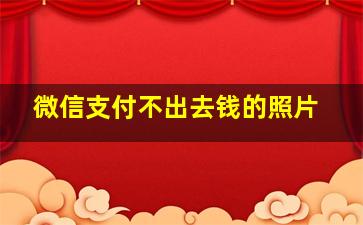 微信支付不出去钱的照片