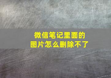 微信笔记里面的图片怎么删除不了