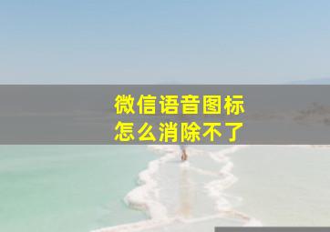 微信语音图标怎么消除不了