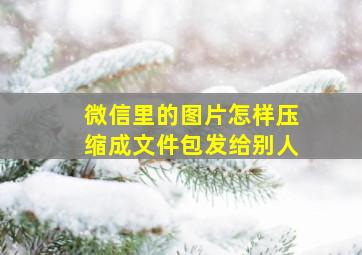 微信里的图片怎样压缩成文件包发给别人