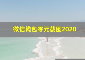 微信钱包零元截图2020